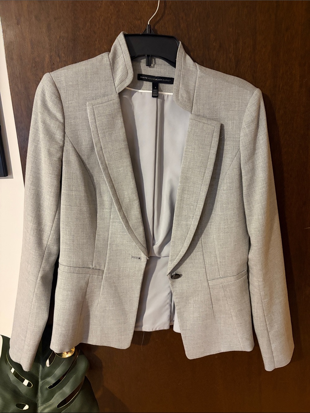 White House Black Market Light Gray Women's Tailored Blazer